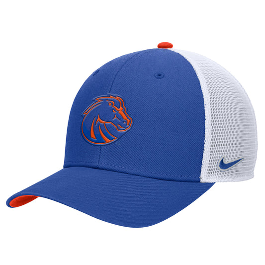 Boise State Broncos Nike Rise Trucker Snapback Hat (Blue)