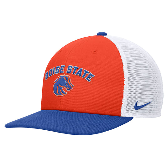 Boise State Broncos Nike Pro Snapback Trucker Hat (Orange/Blue)