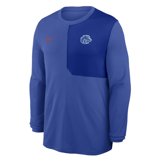 Boise State Broncos Nike Men's On Field Dri-Fit Long Sleeve Pullover (Blue)