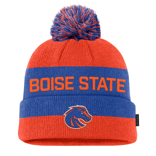 Boise State Broncos Nike On-Field Pom Beanie (Orange/Blue)