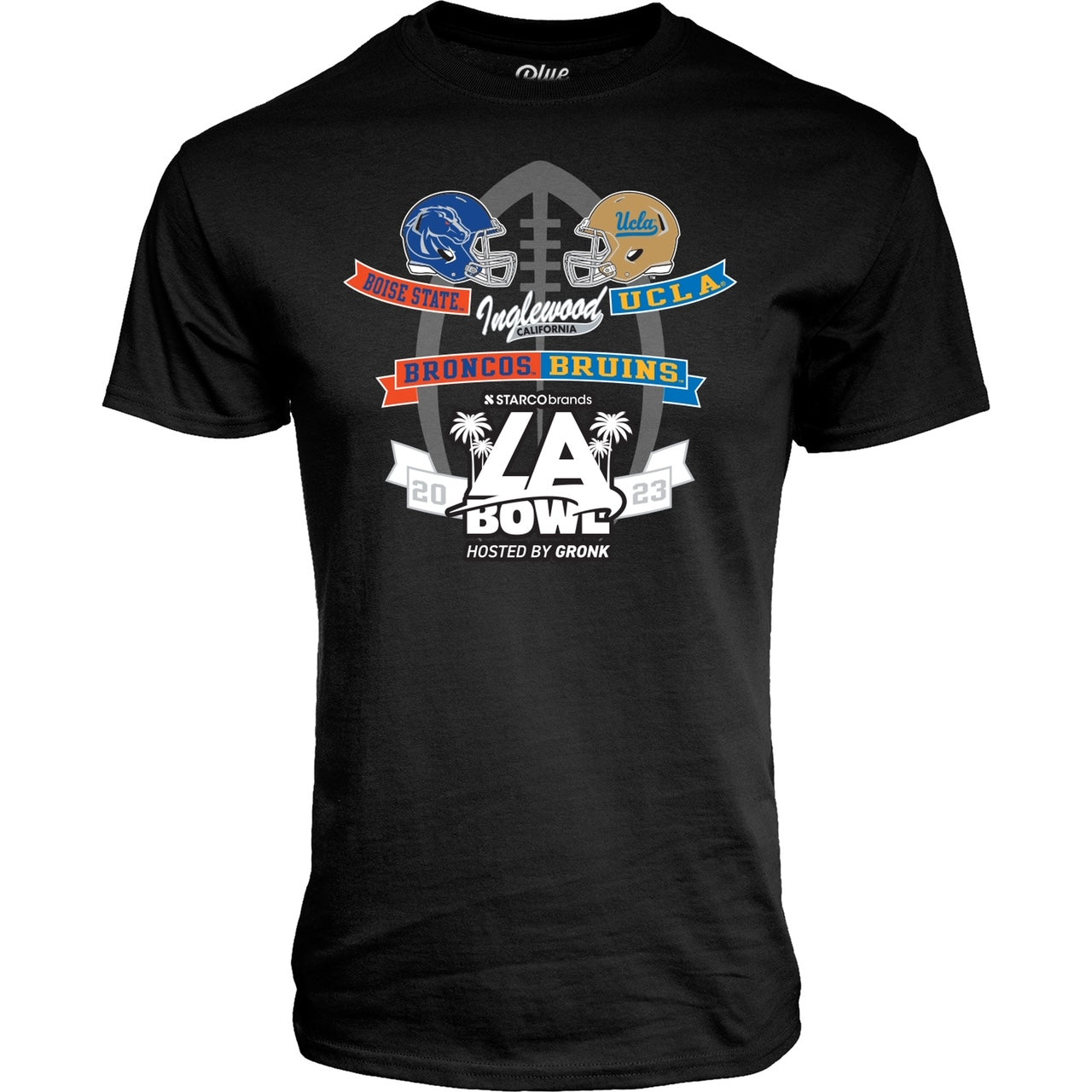 Boise State Broncos Blue84 Men's LA Bowl 2023 T-Shirt (Black)