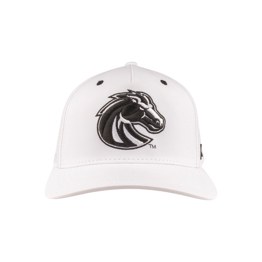 Boise State Broncos CapX Bronco Breathable Snapback Hat (White)