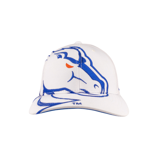 Boise State Broncos CapX Revamped Rivalry Flex Fit Hat (White/Blue)