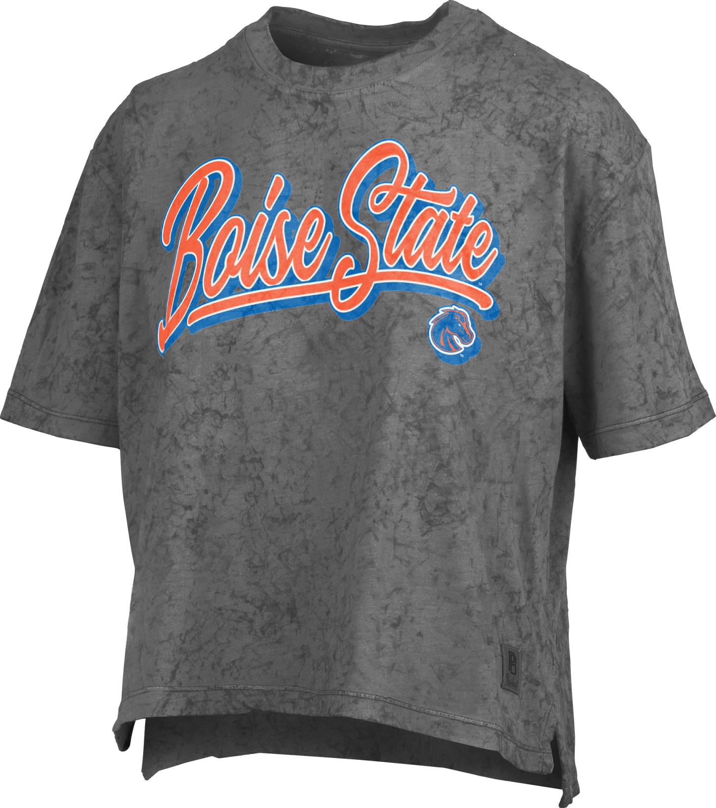 Boise State Broncos Pressbox Women's Marbled T-Shirt (Grey)