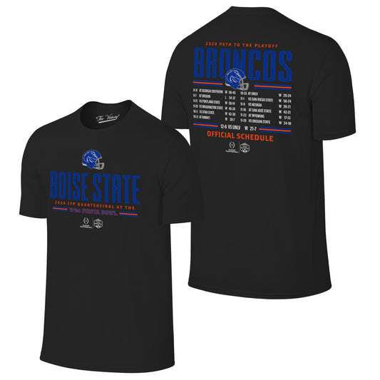 Boise State Broncos Men's CFP Schedule T-Shirt (Black)