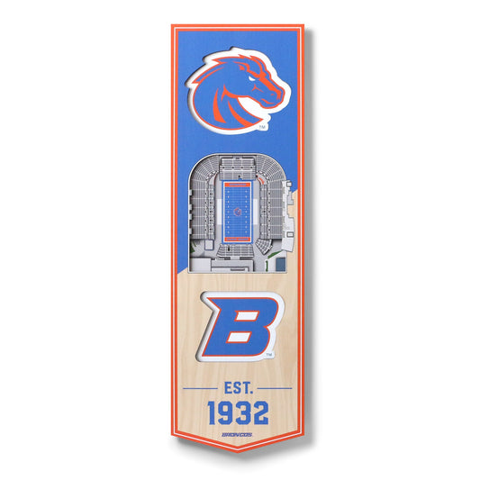 Boise State Broncos You The Fan 6x19 3D Wall Art