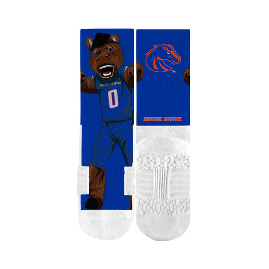 Boise State Broncos Strideline Buster Bronco Crew Socks (Blue)