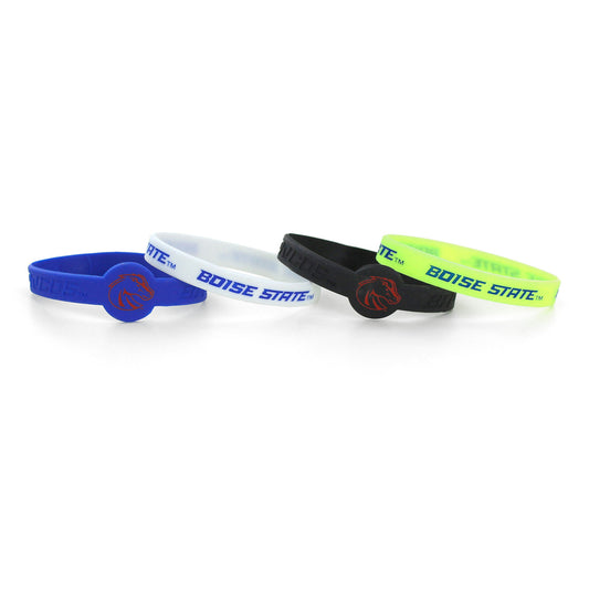 Boise State Broncos Aminco 4 Pack Silicone Bracelets