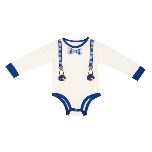 Boise State Broncos Colosseum Infant Suspenders Onesie (White)