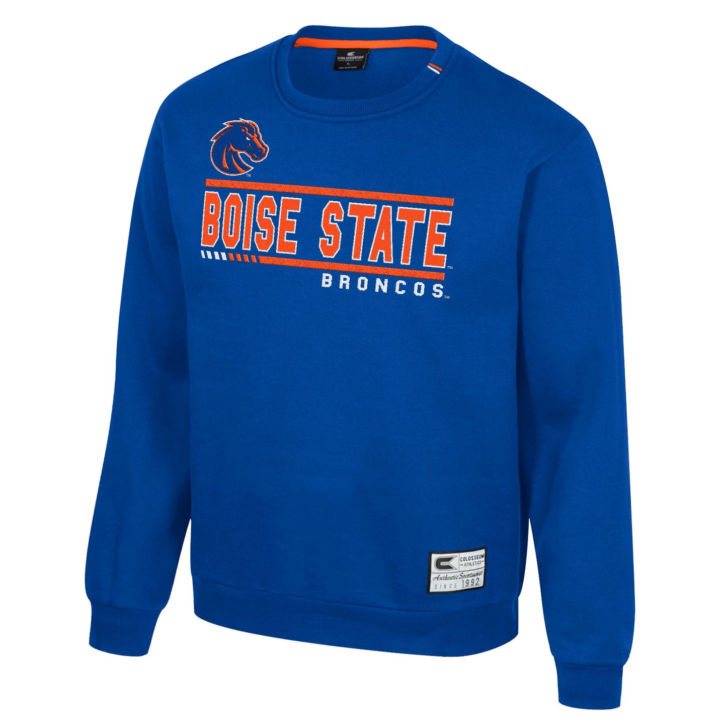 Boise State Broncos Men's Colosseum Crewneck Sweatshirt (Blue)