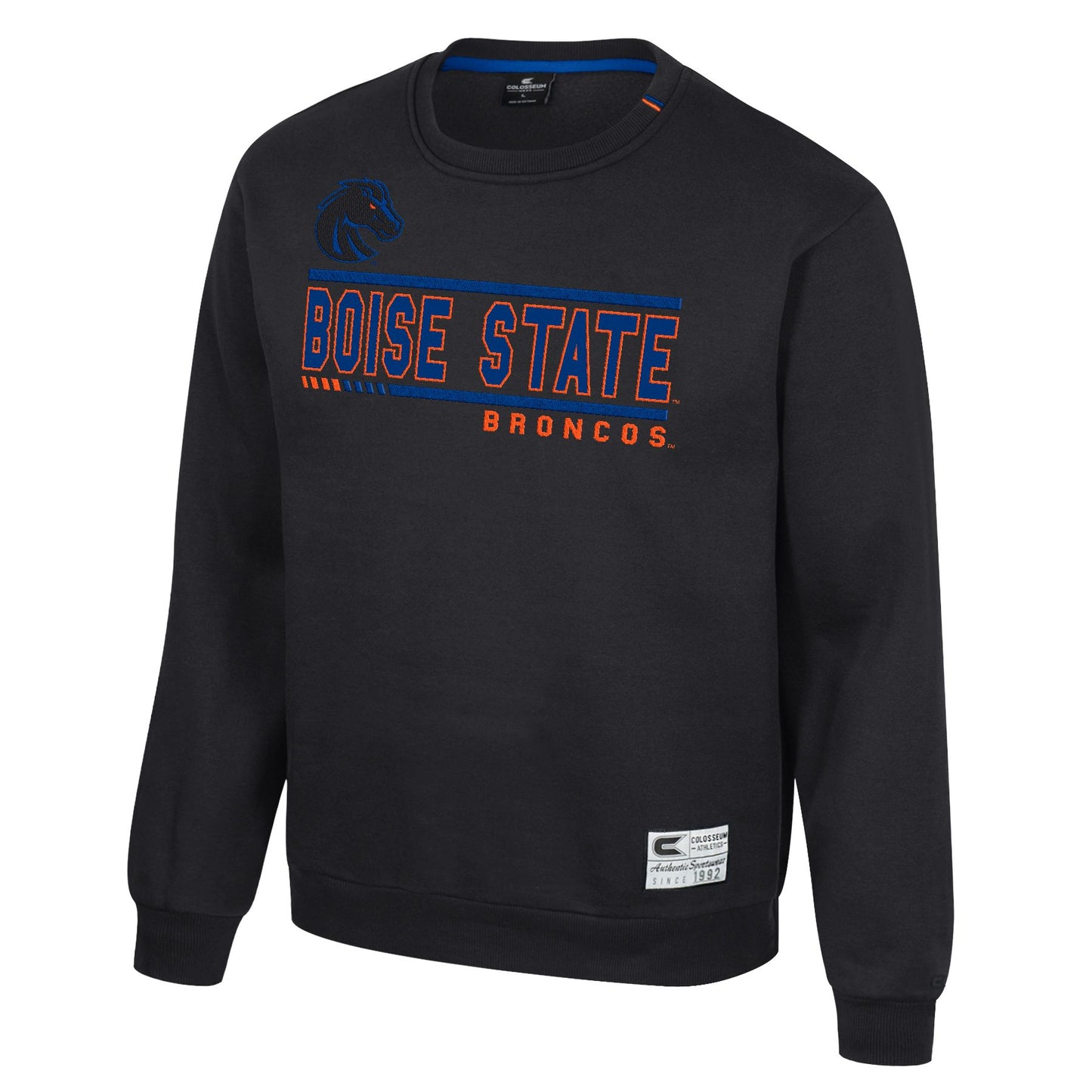 Boise State Broncos Men's Colosseum Crewneck Sweatshirt (Black)