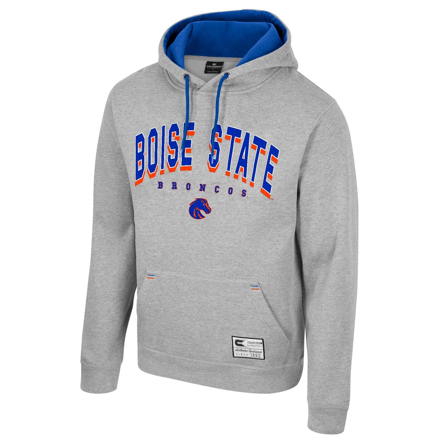 Boise State Broncos Men's Colosseum Pullover Hoodie (Grey)