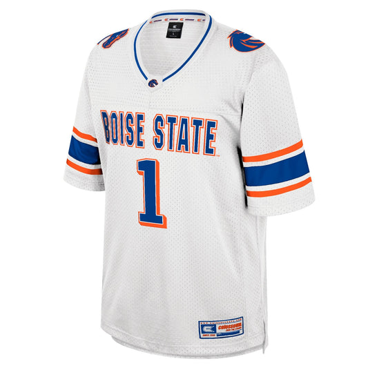 Boise State Broncos Colosseum Youth Retro Football Fan Jersey (White)