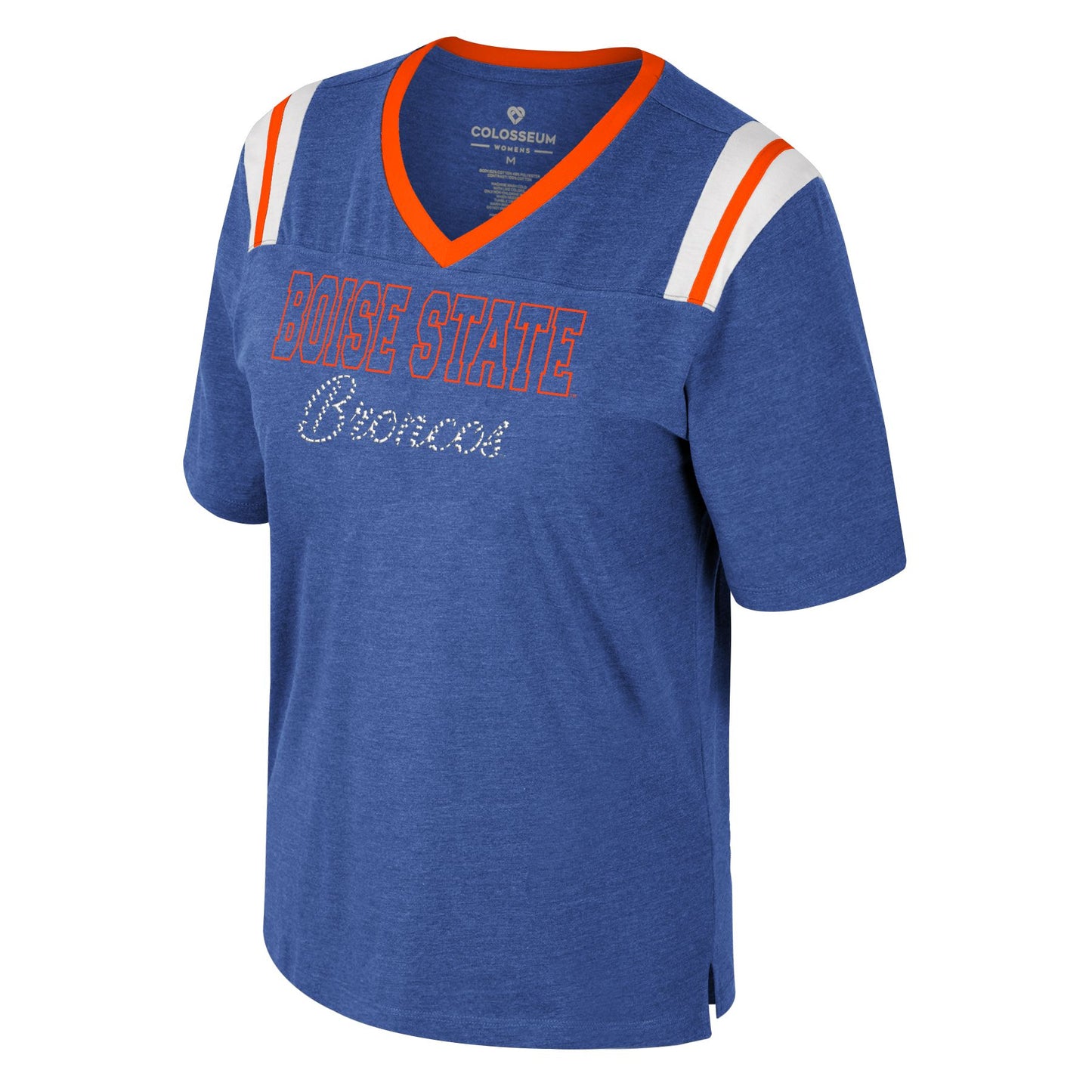 Boise State Broncos Colosseum Women's Embroidered Slogan T-Shirt (Blue)