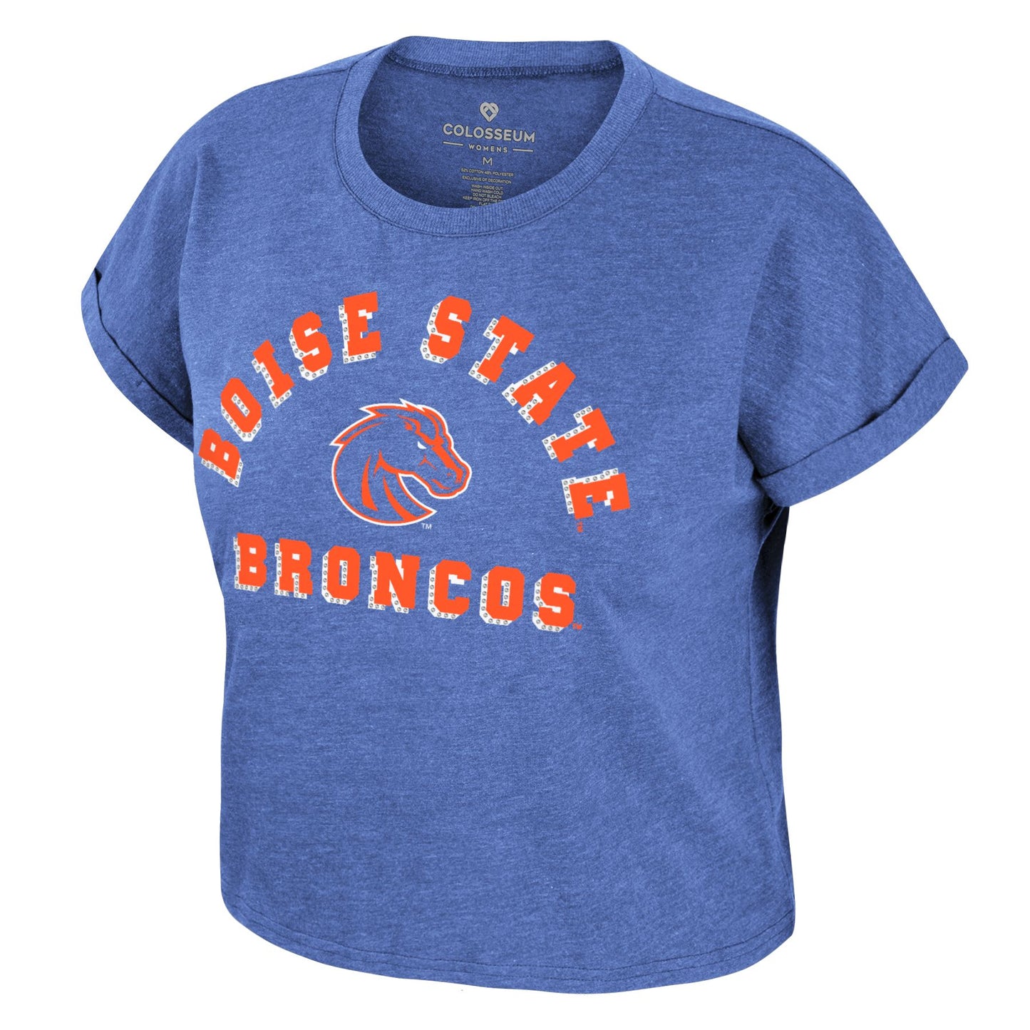 Boise State Broncos Colosseum Women's Shadow Cropped T-Shirt (Blue)