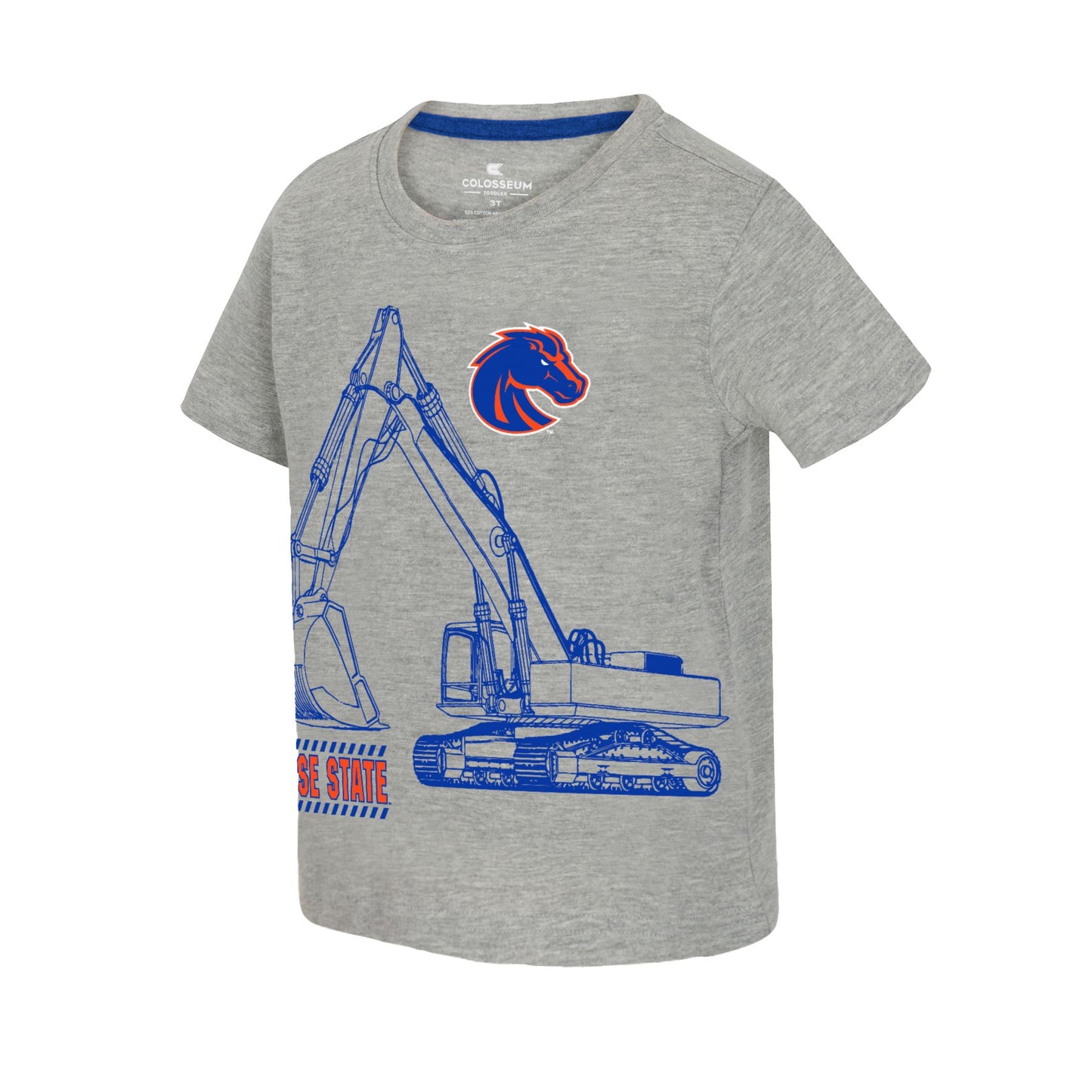 Boise State Broncos Colosseum Toddler Excavator T-Shirt (Grey)