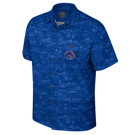 Boise State Broncos Colosseum Men's "Ozark" Button Up Shirt (Blue)