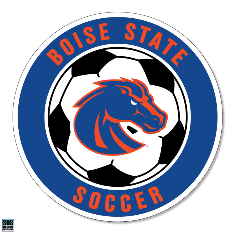 Boise State Broncos 3''x3'' Soccer Decal (Blue/Orange)