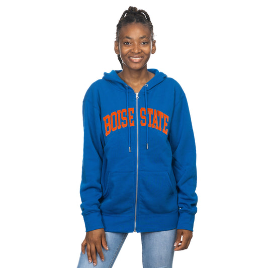 Boise State Broncos ZooZatz Women's Full Zip Hoodie (Blue)