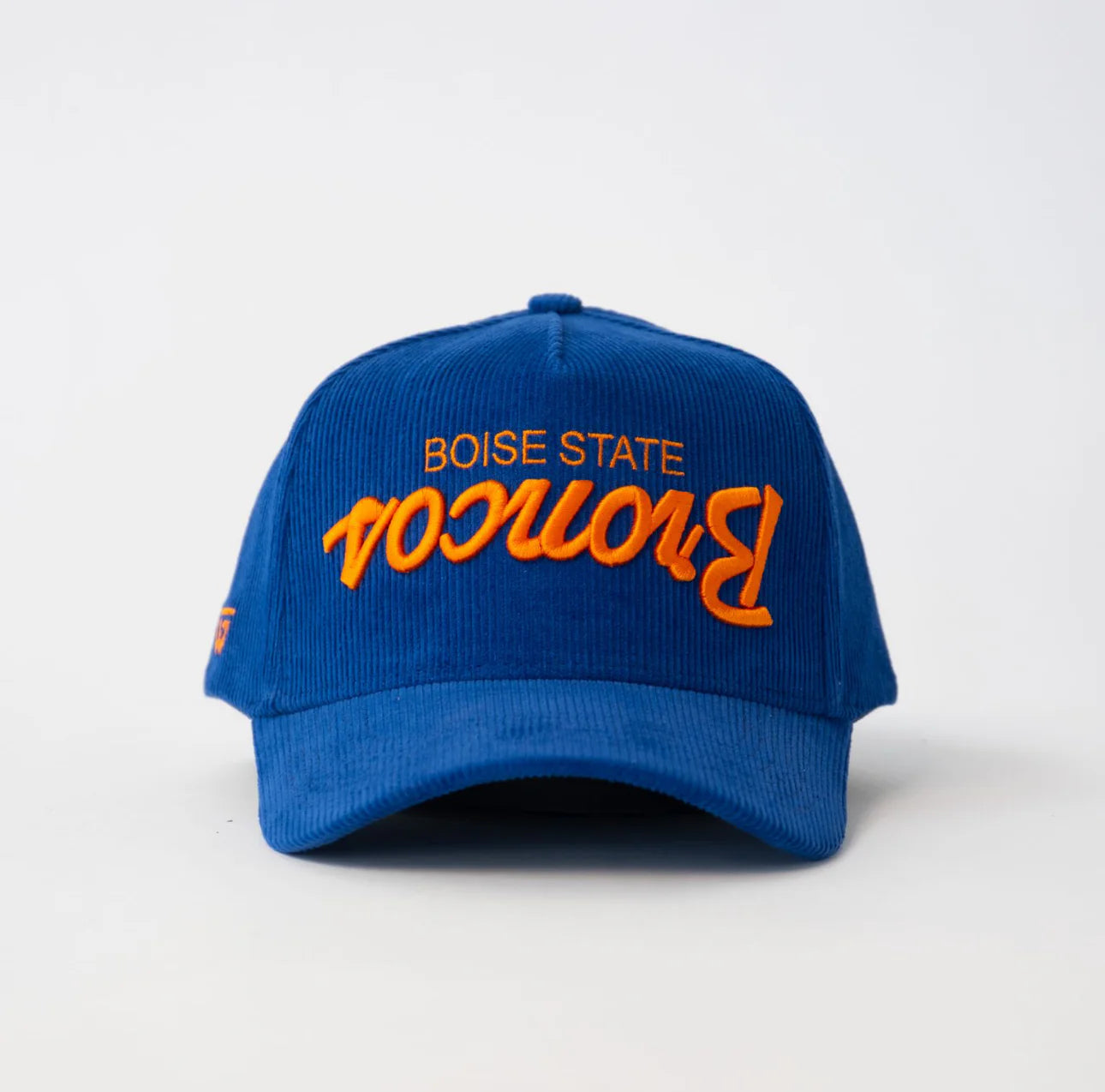 Boise State Broncos Wooden Grail Flip the Script Corduroy A-Frame Snapback Hat (Blue)