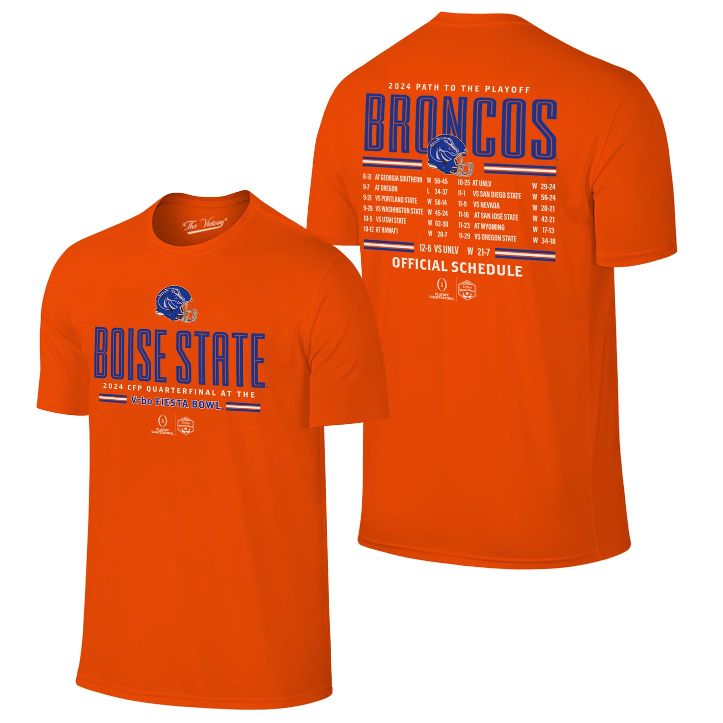 Boise State Broncos Fiesta  Schedule T-Shirt (Orange)