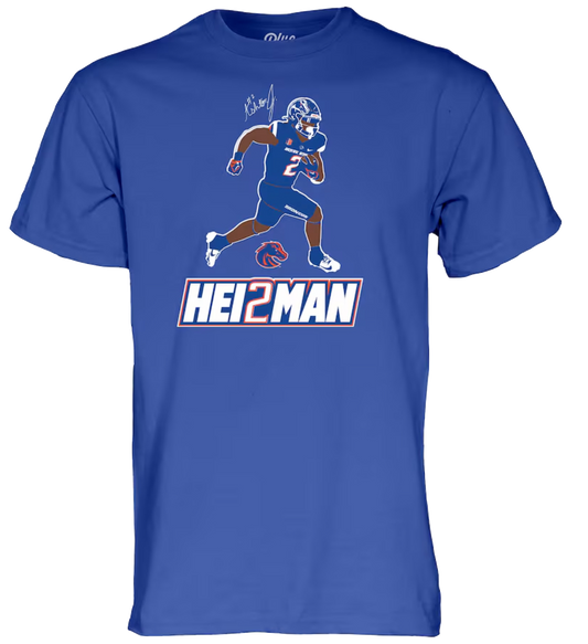 Boise State Broncos Select Youth Ashton Jeanty Blue Hei2man T-Shirt (Blue)