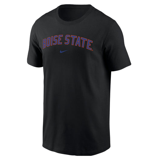 Boise State Broncos Nike Men's Arched Wordmark T-Shirt (Black)