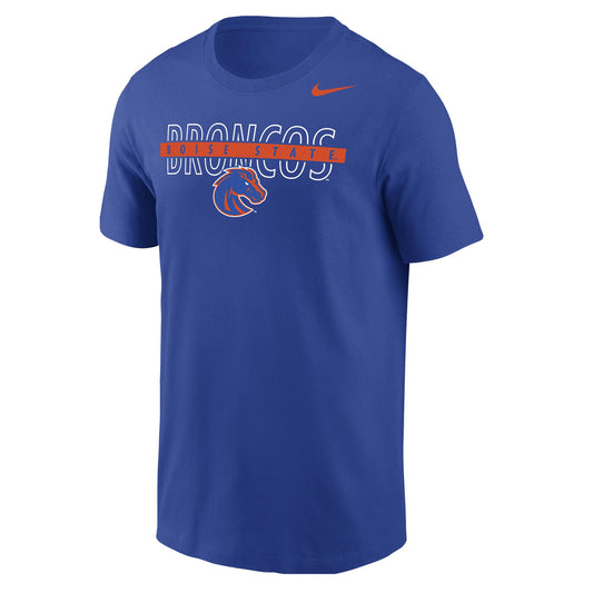 Boise State Broncos Nike Men's Overlap T-Shirt (Blue)