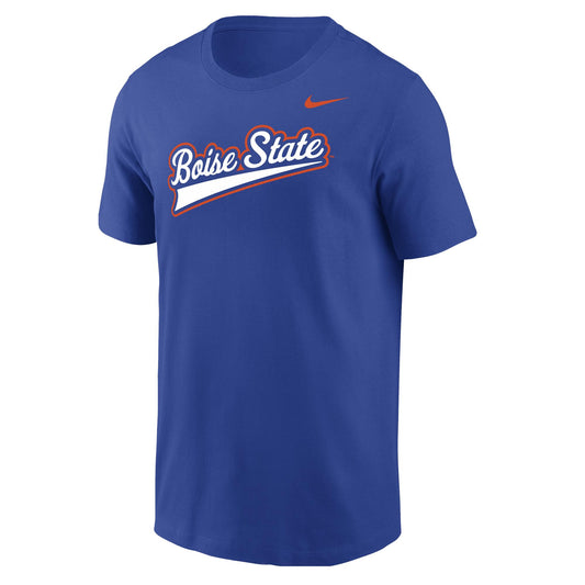 Boise State Broncos Nike Men's Cursive T-Shirt (Blue)