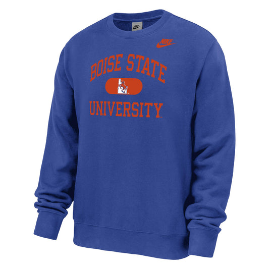Boise State Broncos Nike Men's Vault Crewneck Sweatshirt (Blue)
