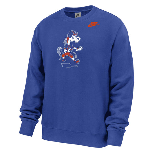 Boise State Broncos Nike Men's Puddle Jumper Crewneck Sweatshirt (Blue)