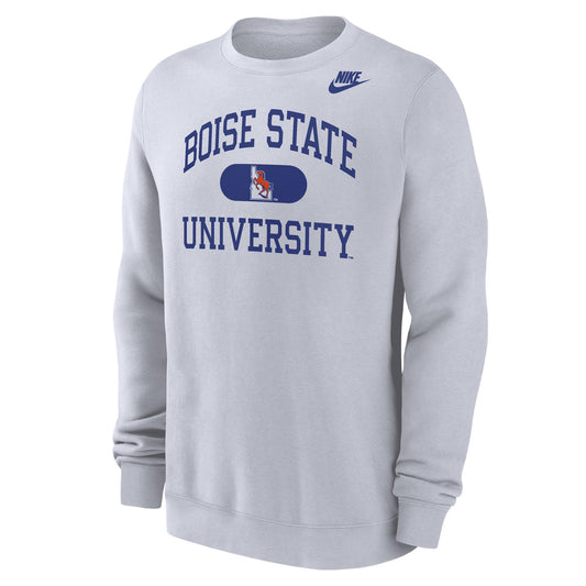 Boise State Broncos Nike Men's Vault Crewneck Sweatshirt (White)