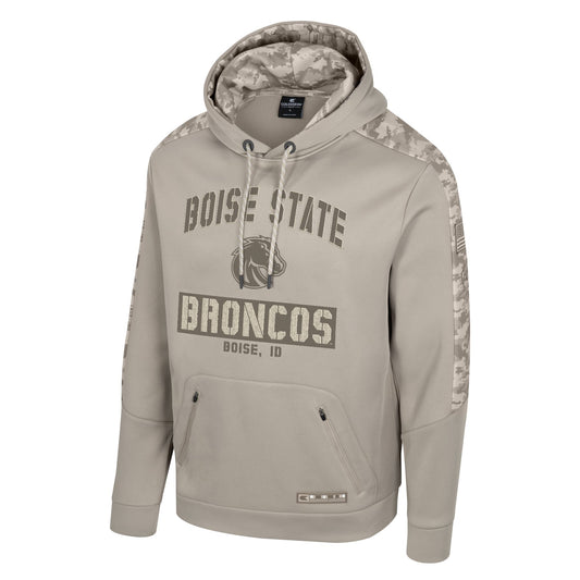 Boise State Broncos Colosseum Men's OHT Pullover Hoodie (Grey/Camo)
