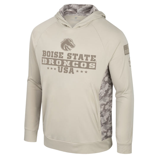 Boise State Broncos Colosseum Men's OHT Long Sleeve Hooded T-Shirt (Grey)