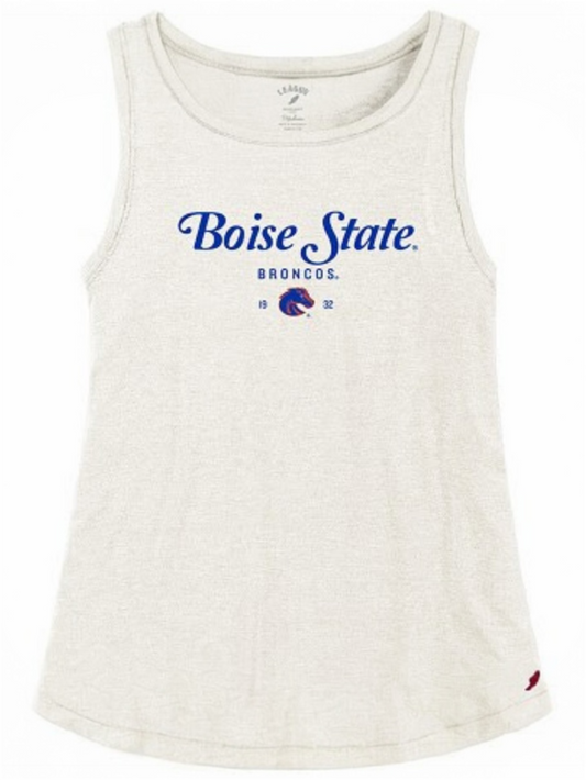 Boise State Broncos Women's Legacy Tank Top T-Shirt (White)