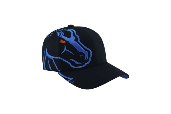 Boise State Broncos Zephyr Orange Eye Rivalry Flex Fit Hat (Black/Blue ...