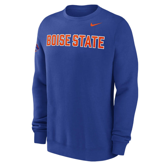 Boise State Broncos Nike Men's Embroidered Crewneck Sweatshirt (Blue)
