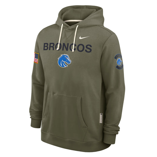 Boise State Broncos Nike Men's 2025 Military Appreciation Dri-Fit Hoodie (Olive)