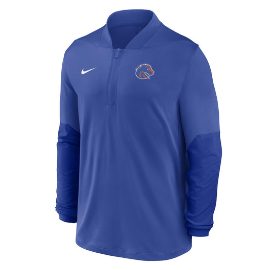 Boise State Broncos Nike Men's Dri-Fit 1/2 Zip Long Sleeve Pullover (Blue)