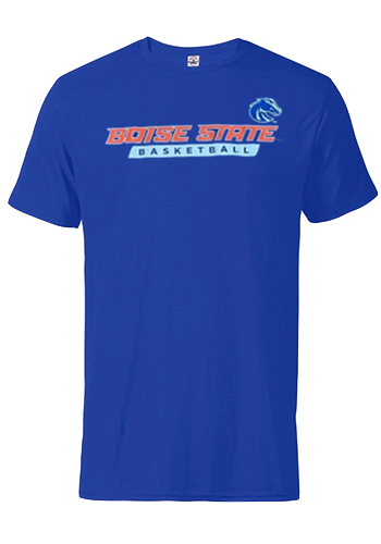 Boise State Broncos Select Men's Basketball Wordmark Gameday T-Shirt (Blue)