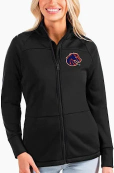 Boise State Broncos Antigua Women's Golf Link Full Zip Jacket (Black)