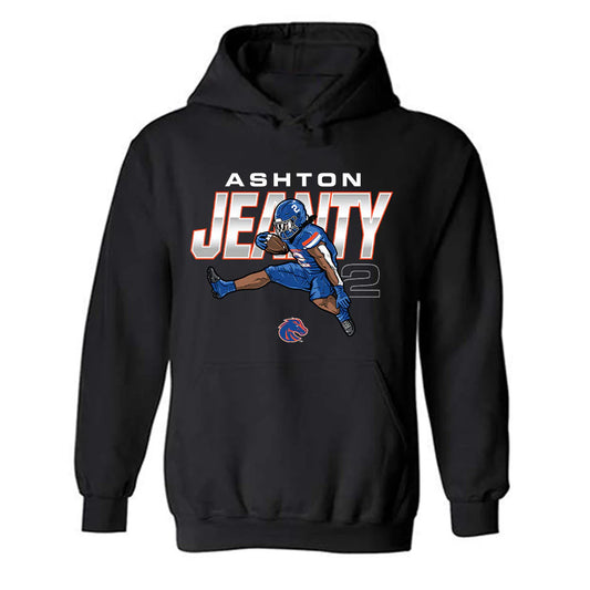 Boise State Broncos Athlete's Thread Men's Ashton Jeanty Graphic Hoodie (Black)