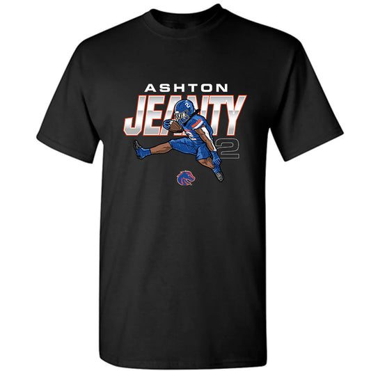 Boise State Broncos Athlete's Thread Men's Graphic Ashton Jeanty T-Shirt (Black)