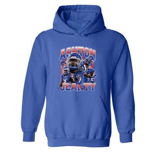 Boise State Broncos Athlete's Thread Youth Ashton Jeanty Graphic Hoodie (Blue)