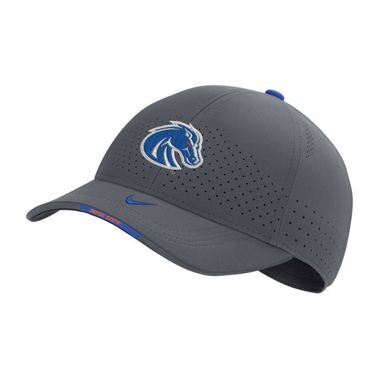 Boise State Broncos Nike Legacy91 2021 Sideline Velcro Adjustable Hat (Grey)