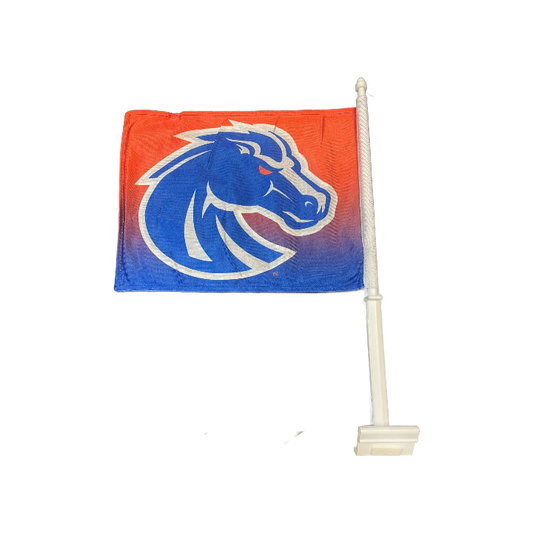 Boise State Broncos Logo Products Gradient Car Flag (Blue/Orange)