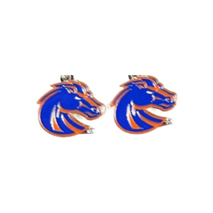 Boise State Broncos Aminco Bronco Stud Earrings (Blue)