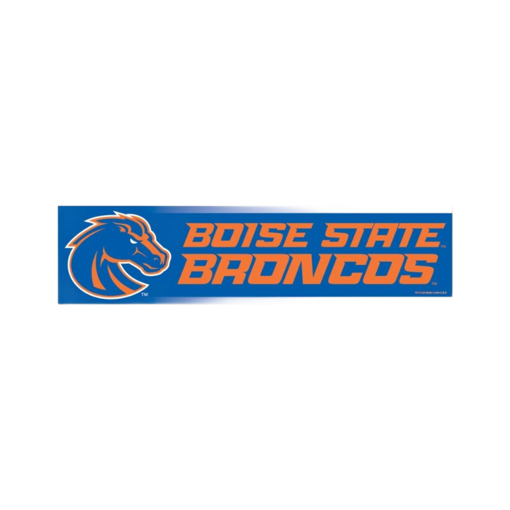 Boise State Broncos Wincraft Bumper Sticker Decal (Blue/Orange)