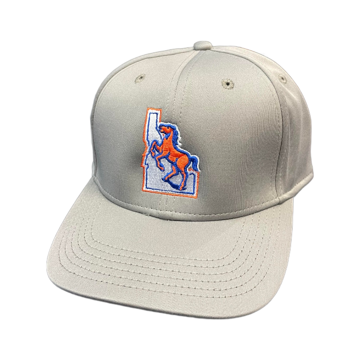 Boise State Broncos Legacy Throwback Logo Flex Fit Hat (Grey)