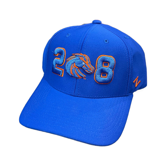 Boise State Broncos Zephyr "208" Flex Fit Hat (Blue)